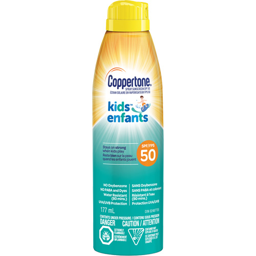 &eacute;cran solaire r&eacute;sistant &agrave; l'eau Kids, FPS 50, A&eacute;rosol CSL Industriel Inc.