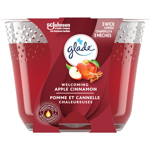 Chandelle &agrave; trois m&egrave;ches Glade, Pomme cannelle CSL Industriel Inc.