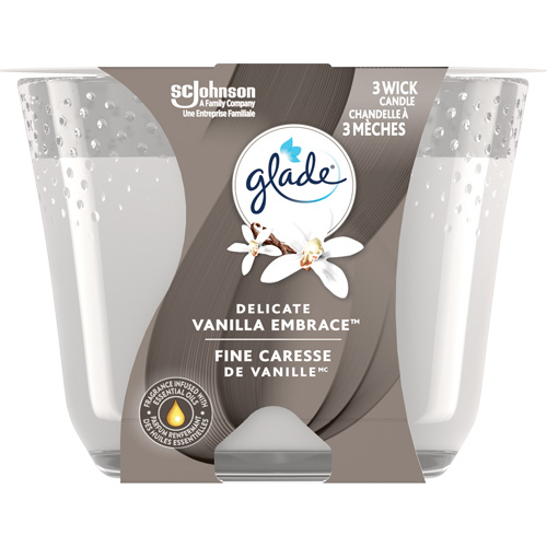 Chandelle &agrave; trois m&egrave;ches Glade, Fine caresse de vanille CSL Industriel Inc.