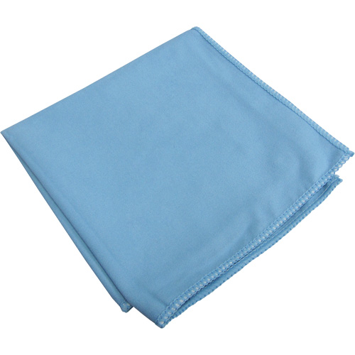 Chiffons sp&eacute;cialis&eacute;s pour vitres et miroirs, Microfibre, Bleu CSL Industriel Inc.