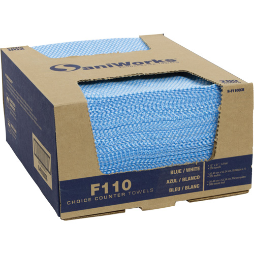 Chiffons de choix pour comptoir SaniWorks, Bleu/Blanc CSL Industriel Inc.