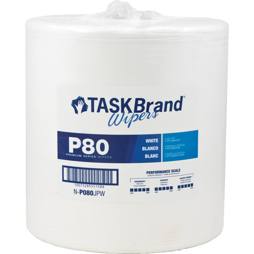 TaskBrand&reg; P80 Premium Series Wipers, Heavy-Duty, 13" L x 12" W CSL Industriel Inc.