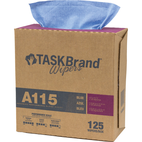 Chiffons &agrave; haut rendement A115 TaskBrand, Robuste, 16-3/4" lo x 12" la CSL Industriel Inc.