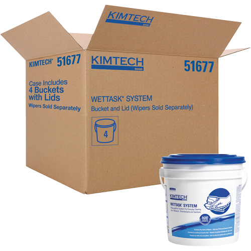 Syst&egrave;me d'essuie-tout en seau avec couvercle WetTask CSL Industriel Inc.