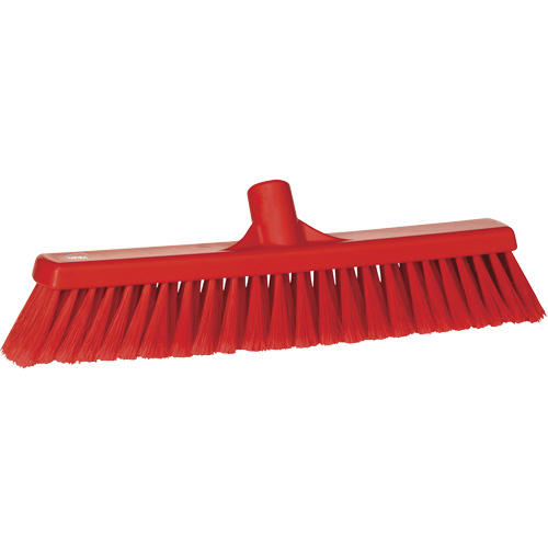 Fine Particle Push Broom, Fine/Split Bristles, 16-1/4", Polypropylene, Red CSL Industriel Inc.