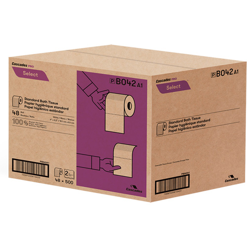 Pro Select&reg; Toilet Paper, 2 Ply, 500 Sheets/Roll, White CSL Industriel Inc.