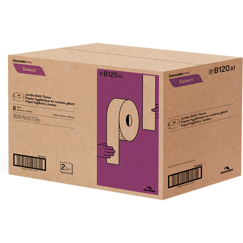 Papier hygi&eacute;nique Pro Select, Rouleau G&eacute;ant, 2 Pli, Longueur 900', Blanc CSL Industriel Inc.