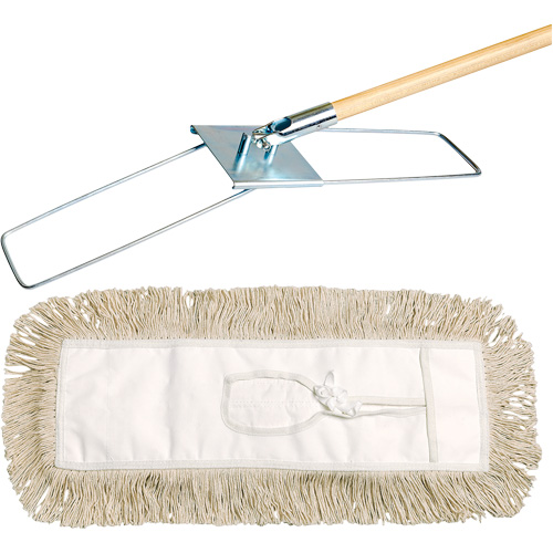 Syst&egrave;me de vadrouille &agrave; &eacute;pousseter Break-Ezy, Style &agrave; attacher, Coton, 36" lo x 5" la CSL Industriel Inc.