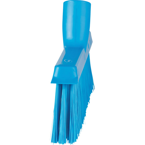 Dustpan Broom with Angled Thread, Medium Bristles, 10", Polyester, Blue CSL Industriel Inc.