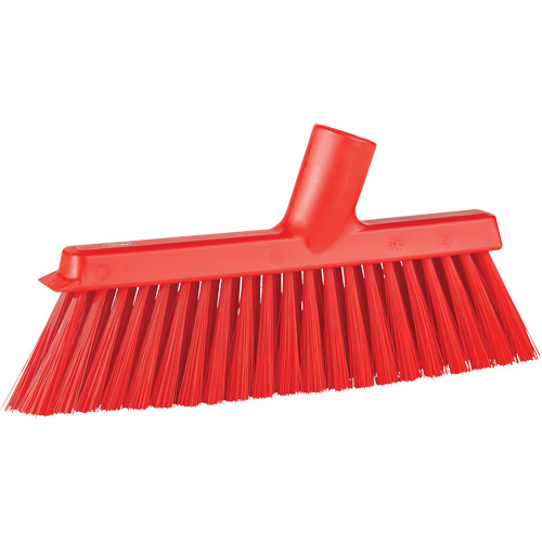 Balai biseaut&eacute; avec pas de vis inclin&eacute;, Crins Moyen, 10", Polyester, Rouge CSL Industriel Inc.