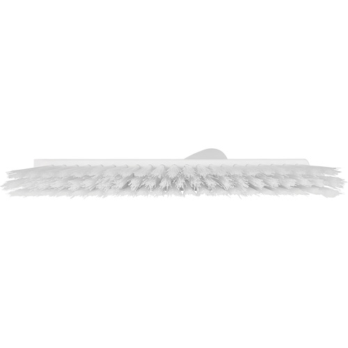 Dustpan Broom with Angled Thread, Medium Bristles, 10", Polyester, White CSL Industriel Inc.
