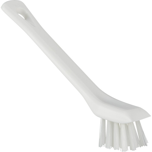Brosse avec rebord grattoir, Soies Ferme, Longueur de 6", Blanc CSL Industriel Inc.