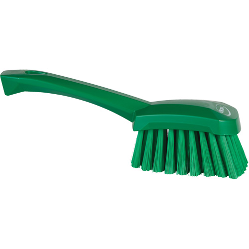 Brosse &agrave; r&eacute;curer avec manche court, Soies Doux, Longueur de 10-1/2", Vert CSL Industriel Inc.
