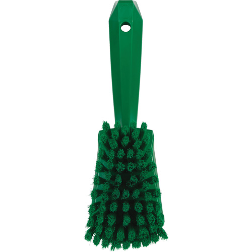 Brosse &agrave; r&eacute;curer avec manche court, Soies Doux, Longueur de 10-1/2", Vert CSL Industriel Inc.