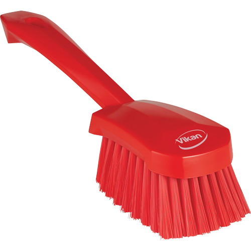 Brosse &agrave; r&eacute;curer avec manche court, Soies Doux, Longueur de 10-1/2", Rouge CSL Industriel Inc.