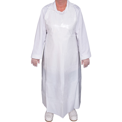 Tablier Top Dog de 6 mil, Polyur&eacute;thane, 45" lo x Blanc CSL Industriel Inc.
