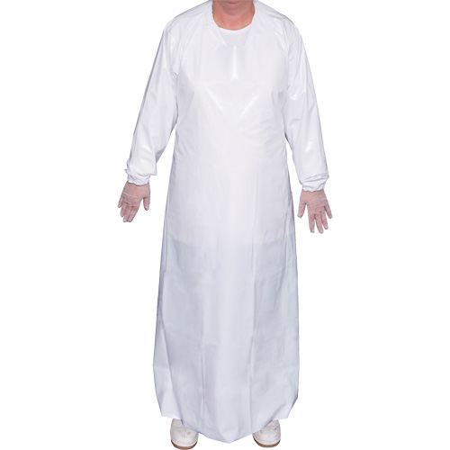 Top Dog 6 Mil. Gown, Large, White, Polyurethane CSL Industriel Inc.