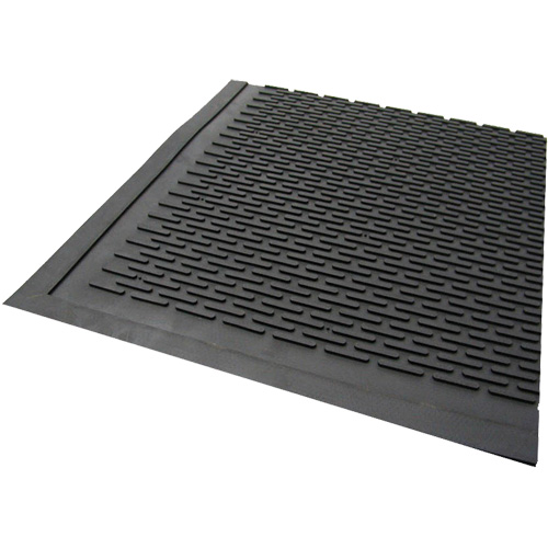 Outdoor Mat, Rubber, Scraper Type, Solid Pattern, 3' x 5', Black CSL Industriel Inc.