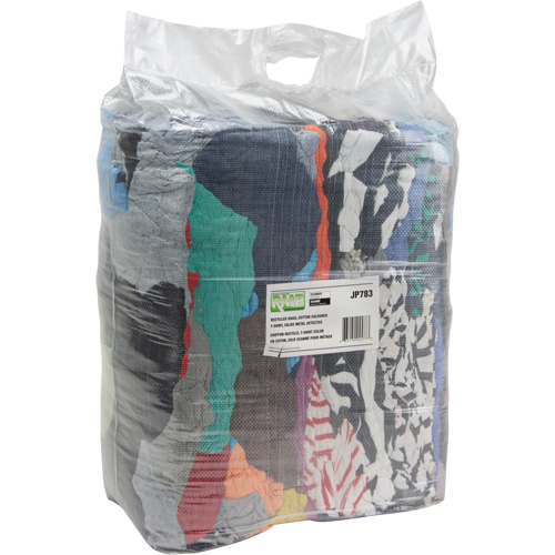 Chiffons fabriqu&eacute;s &agrave; partir de mat&eacute;riaux recycl&eacute;s, Coton, M&eacute;lange de couleurs, 25 lb CSL Industriel Inc.