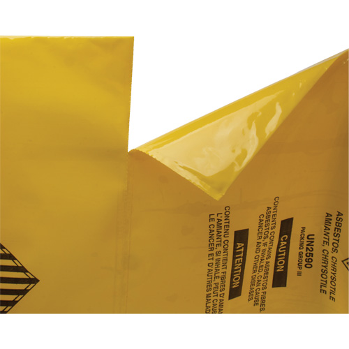 Hazardous Waste Liners, Asbestos, 40" L x 26" W, 3 mils CSL Industriel Inc.