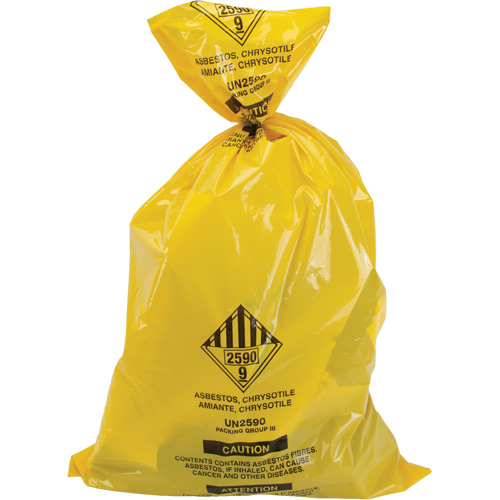 Hazardous Waste Liners, Asbestos, 40" L x 26" W, 3 mils CSL Industriel Inc.