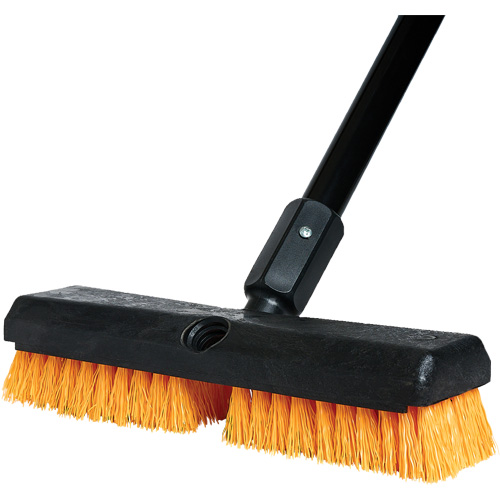 Cleaning Brush with Handle, 10" L, Polypropylene Bristles, Black/Red CSL Industriel Inc.