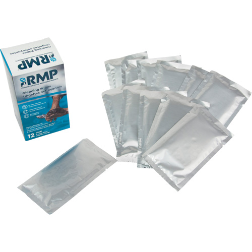 Lingettes nettoyantes emball&eacute;es individuellement, 12 lingettes, 8" x 9-1/2" CSL Industriel Inc.