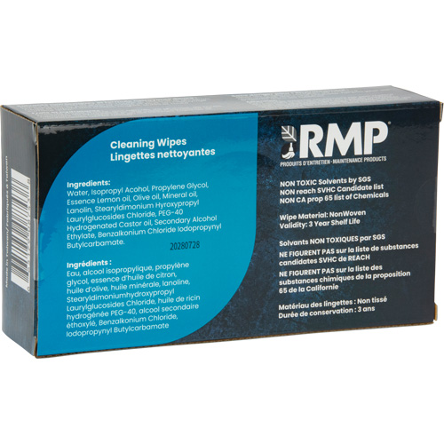 X-Large Cleaning Wipes, 80 Wipes, 8" x 8" CSL Industriel Inc.