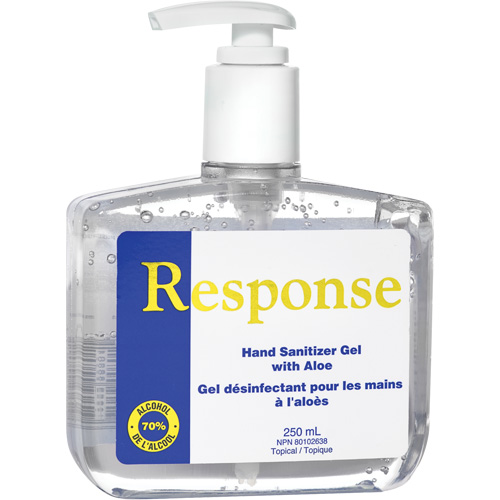 Response&reg; Hand Sanitizer Gel with Aloe, 250 ml, Pump Bottle, 70% Alcohol CSL Industriel Inc.