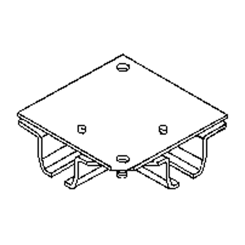 Raccord pour joint d'angle de 90° pour murs-rideaux mont&eacute;s au plafond CSL Industriel Inc.