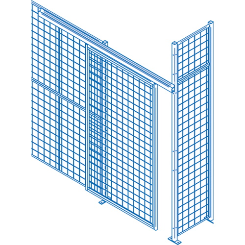 Wire Mesh Partition Components - Sliding Doors, 8' W x 10' H CSL Industriel Inc.