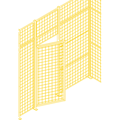 Wire Mesh Partition Components - Swing Doors, 4' W x 7' H CSL Industriel Inc.