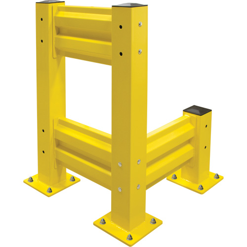 Barri&egrave;re de s&eacute;curit&eacute; de qualit&eacute; industrielle, Acier, 19" lo x 12" h, Jaune s&eacute;curit&eacute; OSHA CSL Industriel Inc.