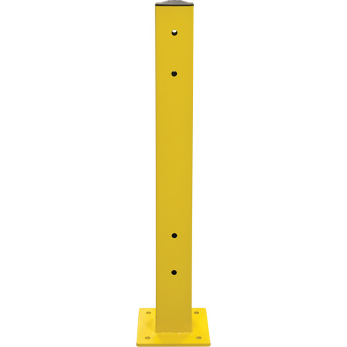 Poteau double pour barri&egrave;re de s&eacute;curit&eacute;, Acier, 5" lo x 44" h, Jaune s&eacute;curit&eacute; OSHA CSL Industriel Inc.