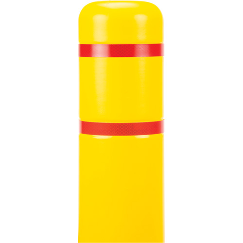 Capuchon en poly&eacute;thyl&egrave;ne pour borne de protection, 4-1/2" dia. x 52" l, Rouge/Jaune CSL Industriel Inc.