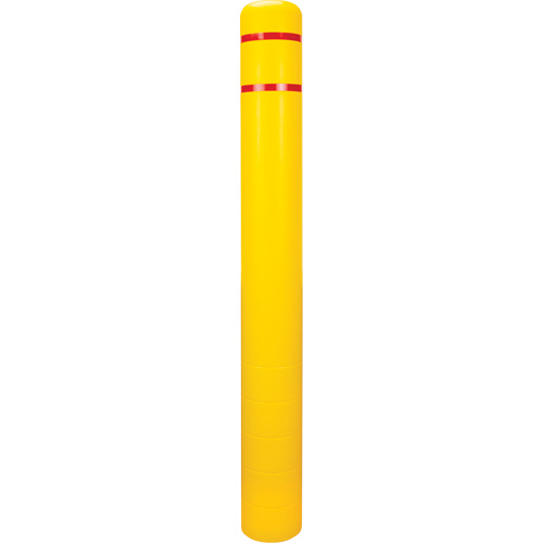 Capuchon en poly&eacute;thyl&egrave;ne pour borne de protection, 6-5/8" dia. x 60" l, Rouge/Jaune CSL Industriel Inc.