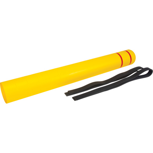 Capuchon en poly&eacute;thyl&egrave;ne pour borne de protection, 6-5/8" dia. x 60" l, Rouge/Jaune CSL Industriel Inc.
