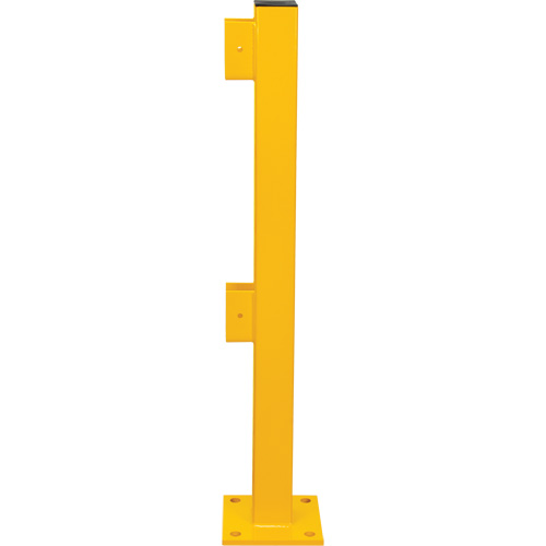End Post for Light-Duty Guard Rails, Steel, 42" H, Safety Yellow CSL Industriel Inc.
