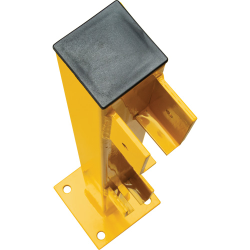 End Post for Light-Duty Guard Rails, Steel, 42" H, Safety Yellow CSL Industriel Inc.