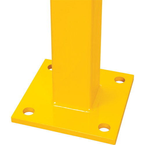 Poteau en ligne pour garde-corps l&eacute;gers, Acier, 42" h, Jaune s&eacute;curit&eacute; OSHA CSL Industriel Inc.