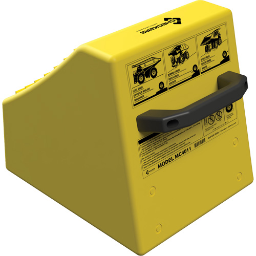 Cale de roue ultra-robuste pour l'exploitation mini&egrave;re Checkers Safety sans support, PEHD, Jaune, 14-1/2" la x 17-1/2" p x 16" h CSL Industriel Inc.