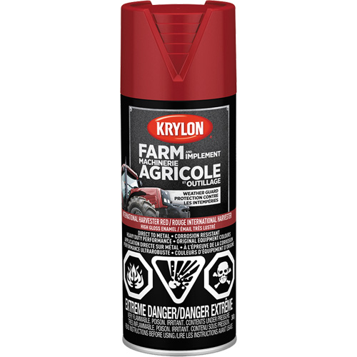 Peinture en a&eacute;rosol pour la ferme et l'&eacute;quipement, Rouge International Harvester, Tr&egrave;s brillant, 340 g, Canette a&eacute;rosol CSL Industriel Inc.