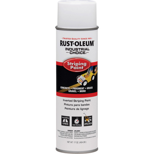 Industrial Choice&reg; S1600 System Inverted Striping Spray Paint, White, 18 oz., Aerosol Can CSL Industriel Inc.