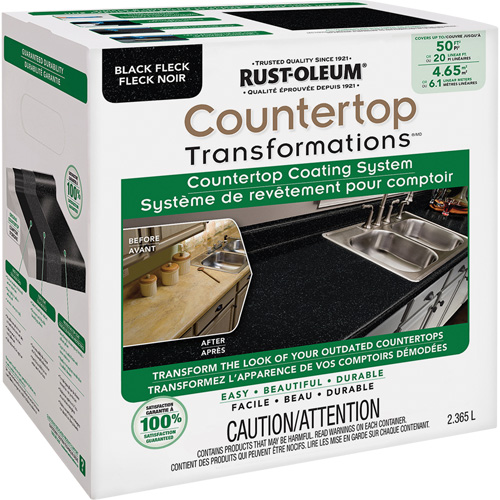 Syst&egrave;me de rev&ecirc;tement mouchet&eacute; pour comptoir Countertop Transformations, 2,37 L, Trousse, Tache noire CSL Industriel Inc.
