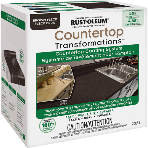 Syst&egrave;me de rev&ecirc;tement mouchet&eacute; pour comptoir Countertop Transformations, 2,37 L, Trousse, Tache brune CSL Industriel Inc.