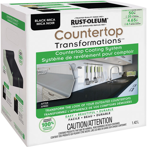Syst&egrave;me de rev&ecirc;tement au mica pour comptoir Countertop Transformations, 1,42 L, Trousse, Mica noir CSL Industriel Inc.