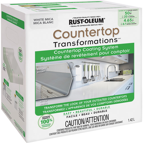 Syst&egrave;me de rev&ecirc;tement au mica pour comptoir Countertop Transformations, 1,42 L, Trousse, Mica blanc CSL Industriel Inc.
