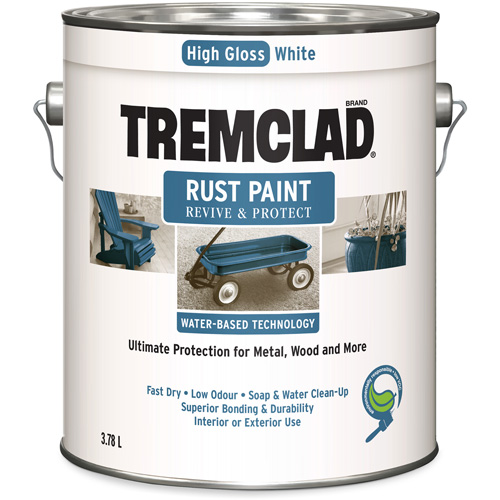 Peinture antirouille &agrave; base d'eau Tremclad, 3,78 L, Gallon, Blanc CSL Industriel Inc.