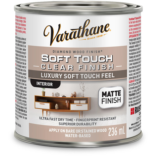 Rev&ecirc;tement &agrave; fini diamant pour bois Varathane, 236 ml, Transparent, Mat CSL Industriel Inc.