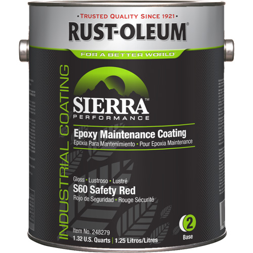 Composant de base du rev&ecirc;tement dentretien pour plancher Sierra Performance S60, 1 gal., &agrave; l'eau, Brillant, Rouge CSL Industriel Inc.